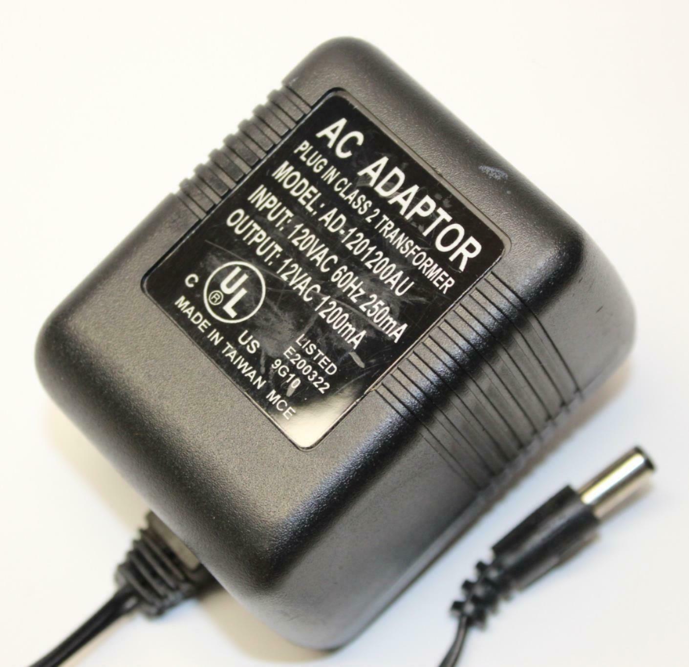 New 12V AC 1.2A AD-1201200AU Class 2 Transformer Power Supply Ac Adapter